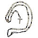 Rosario Virgen Milagrosa cuerda negra howlita blanca 6mm s4