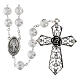 Miraculous Mary Chaplet Rosary with Silver-Plated Brass Beads, 14mm s1