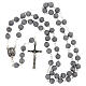 Rosario Madonna di Fatima grani glitter grigio perla 8mm s4