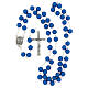 Rosario Virgen de Fátima granos purpurina azul eléctrico 8 mm s4