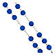 Rosario Madonna di Fatima grani glitter blu elettrico 8mm s3