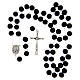 Rosario Madonna di Fatima grani glitter neri 8mm s4