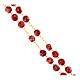 Chapelet en verre de Murano rouge et doré 8 mm s4