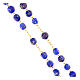Chapelet verre de Murano bleu blanc et bronze 8 mm s4