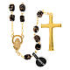 Black and bronze Murano glass rosary, 0.31 in beads s3
