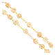White and gold Murano glass rosary, 0.31 in beads s4