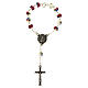 Dezena de Fátima em plástico com rosas de 8 mm s1