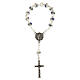 Fatima single decade rosary with blue roses on 0.31 in beads s1