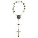 Fatima single decade rosary with blue roses on 0.31 in beads s2