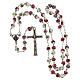 Rosario Fatima grani con rose 6mm s4