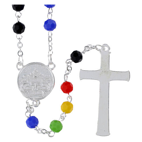 Jubiläumsrosenkranz 2025 mit 6mm bunten Perlen 2