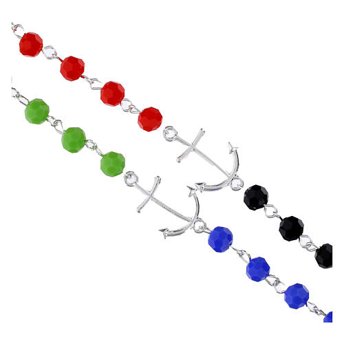 Jubiläumsrosenkranz 2025 mit 6mm bunten Perlen 3