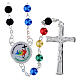 Chapelet Jubilé 2025 grains imitation perles colorées 6 mm s1