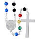 Chapelet Jubilé 2025 grains imitation perles colorées 6 mm s2
