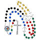Chapelet Jubilé 2025 grains imitation perles colorées 6 mm s5