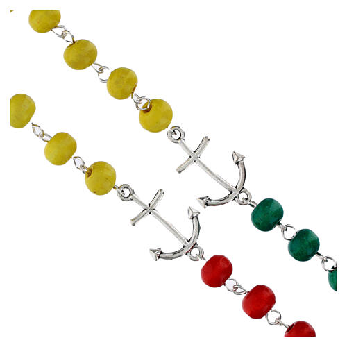 Wooden Jubilee 2025 rosary with 0.24 in colourful beads 4