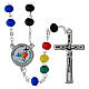 Wooden Jubilee 2025 rosary with 0.24 in colourful beads s1