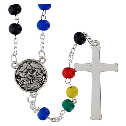Jubilee 2025 Wood Rosary 6mm Colored Beads 2