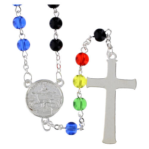 Jubilee 2025 rosary with 0.24 in colourful round beads 2