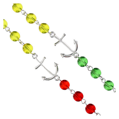 Chapelet Jubilé 2025 perles rondes colorées 6 mm 4