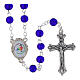 Night Blue Glass 5mm Rosary with Official Jubilee 2025 Logo Box s1