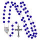 Night Blue Glass 5mm Rosary with Official Jubilee 2025 Logo Box s5