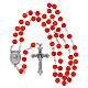Scatola San Pietro con rosario rosso vetro 5mm logo Giubileo 2025 s5