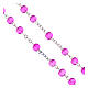 Pink glass rosary with 0.2 in beads, Jubilee 2025 case s4