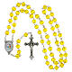 5 mm Yellow Glass Jubilee 2025 Rosary with St Peter Case s5