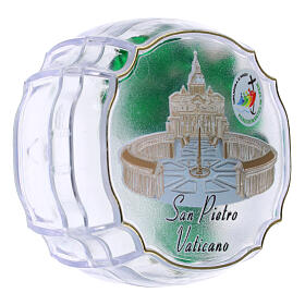 Grüner Jubiläumsrosenkranz 2025 5 mm Glas in Petersdom Schachtel