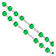 Jubilee 2025 green glass rosary with 2 in beads and St. Peter's case s4