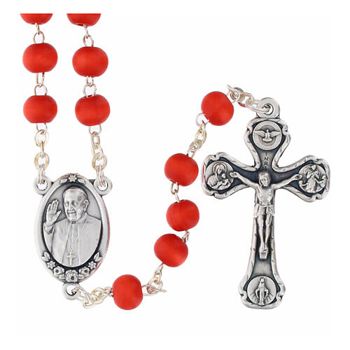 Rose-scented rosary with 0.2 in beads in Jubilee 2025 case 1