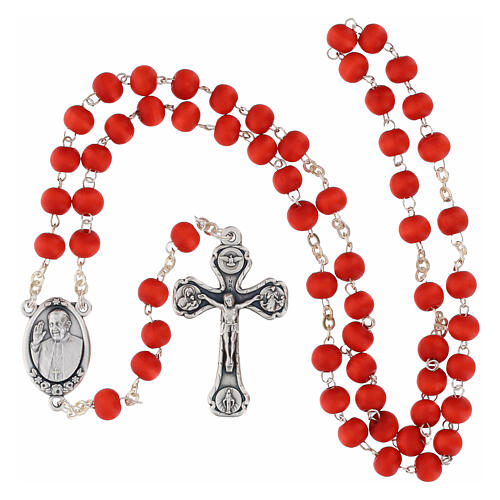 Rose-scented rosary with 0.2 in beads in Jubilee 2025 case 5
