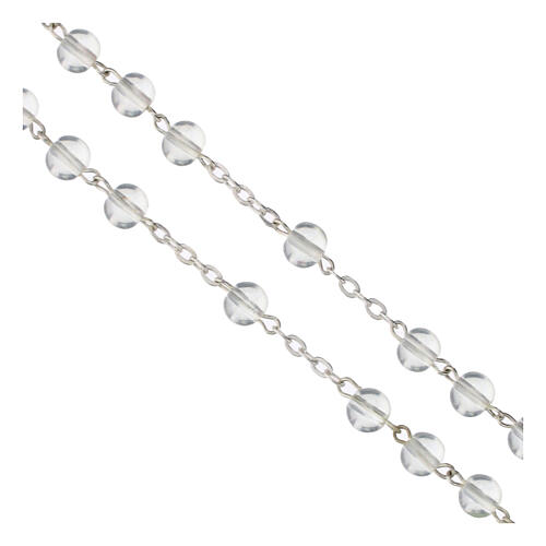 Transparentes Jubiläumsrosenkranz 2025 5mm Glas mit Schachtel 4