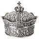 Caja para rosario en forma de corona metal y zircones 10,5x10 cm s4