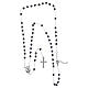 Silver-plated steel rosary with 0.12 in hematite beads s4