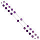 Silver-plated steel rosary with 0.12 in amethyst beads s3
