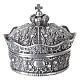 Caja para rosario en forma de corona metal y zircones 5,5x5 cm s1