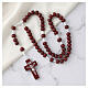 Rosary with dark red 0.24-inch wooden beads s2