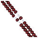 Dark red rosary with 6 mm wooden beads s3