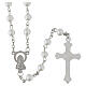 Rosary in pearl-effect glass with 0.24-inch beads s4