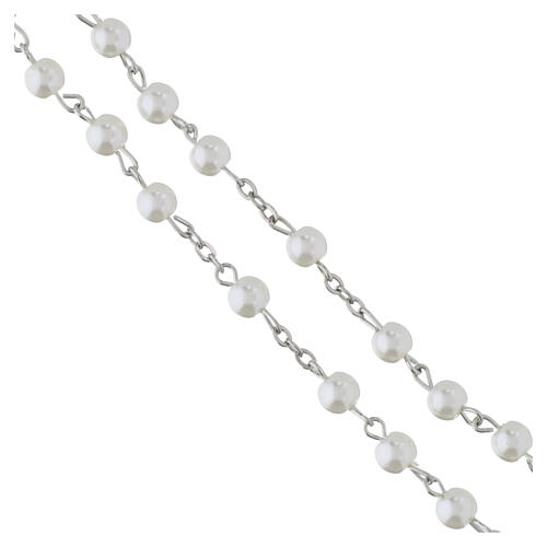 Pearl-effect Glass Rosary 6 mm 3