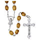 Light wood rosary oval beads, 8x10 mm s1