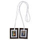 Brown scapular Our Lady of Mount Carmel and Sacred Heart 6x5 cm s2