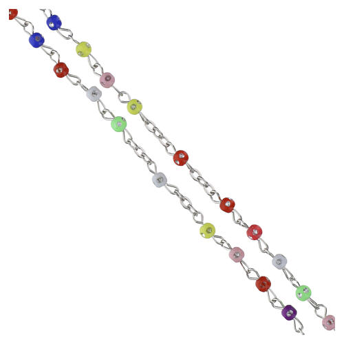 Set of 12 colored rosaries in glass bottles with cork 4