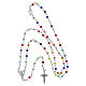Set of 12 colored rosaries in glass bottles with cork s5