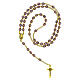 Lilac Murano glass rosary, 0.31 in beads, gold finish s2