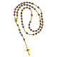 Lilac Murano glass rosary, 0.31 in beads, gold finish s4