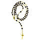 Rosenkranz – Murano-Glas, schwarz, Perlen ⌀ 8 mm, goldfarbene Ausführung s4