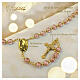 Handmade gold‑finished rosary with 0.31 in pink Murano glass beads s1